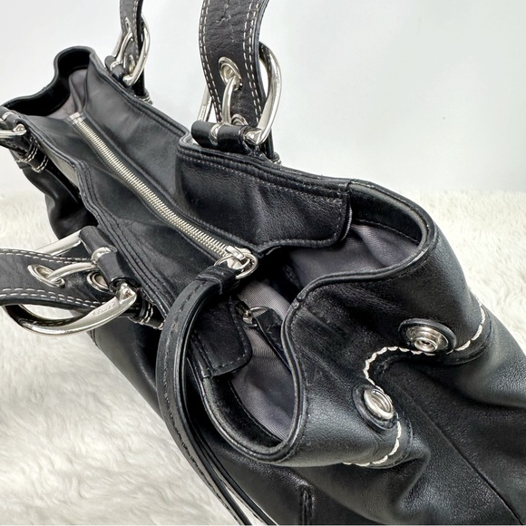 Coach Black Leather Soho Tote Shoulder Bag - Picture 5 of 11